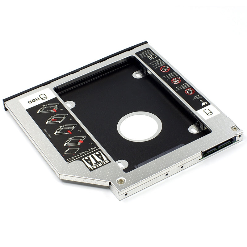 2.5 Inch Notebook Computer Internal SSD Hard Disk Drive Mounting Bracket Holder (All Aluminum Alloy) - 9.5mm