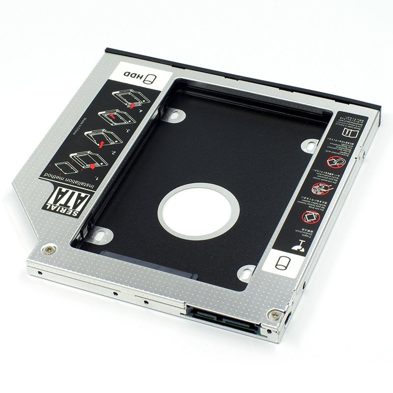 2.5 Inch Notebook Computer Internal SSD Hard Disk Drive Mounting Bracket Holder (All Aluminum Alloy) - 9.5mm