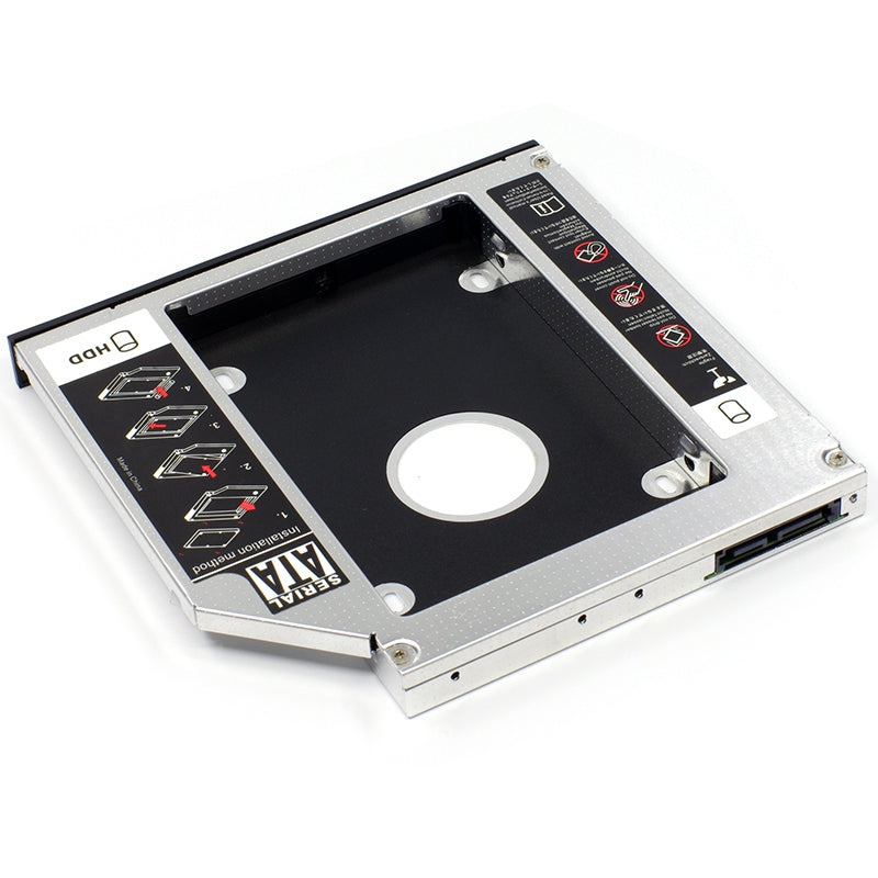 2.5 Inch Notebook Computer Internal SSD Hard Disk Drive Mounting Bracket Holder (All Aluminum Alloy) - 12.7mm
