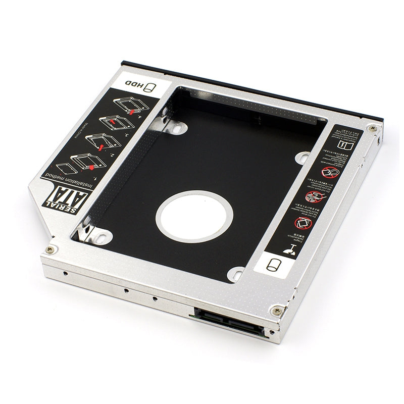 2.5 Inch Notebook Computer Internal SSD Hard Disk Drive Mounting Bracket Holder (All Aluminum Alloy) - 12.7mm