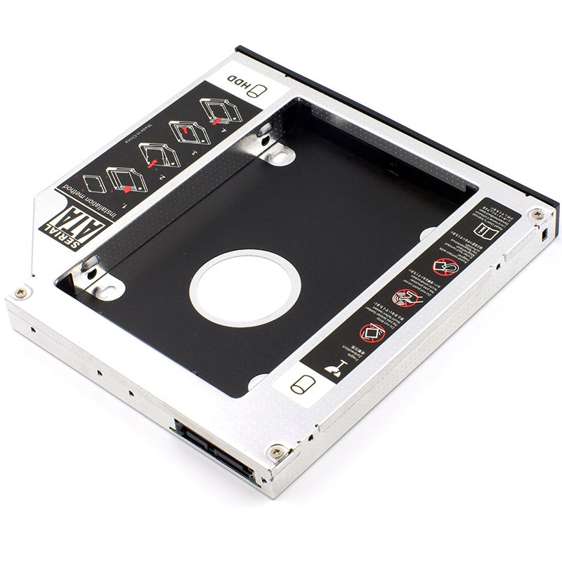 2.5 Inch Notebook Computer Internal SSD Hard Disk Drive Mounting Bracket Holder (All Aluminum Alloy) - 12.7mm