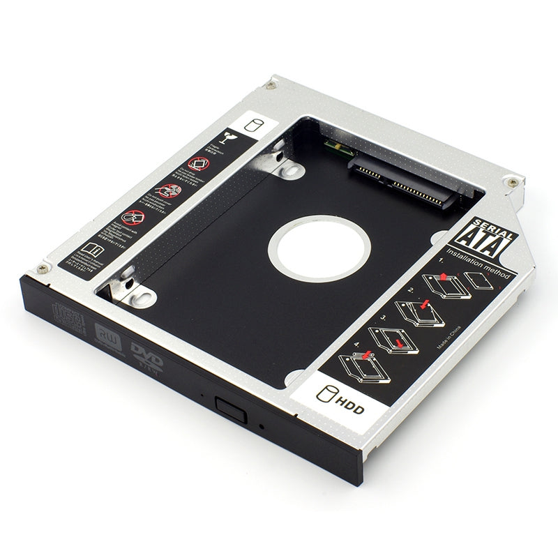 2.5 Inch Notebook Computer Internal SSD Hard Disk Drive Mounting Bracket Holder (All Aluminum Alloy) - 12.7mm