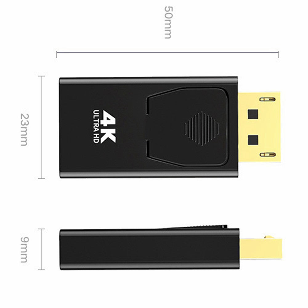 DisplayPort to HDMI Adapter, DP Male to HDMI Female Converter Support 4K UHD Video Output for Laptops Computers