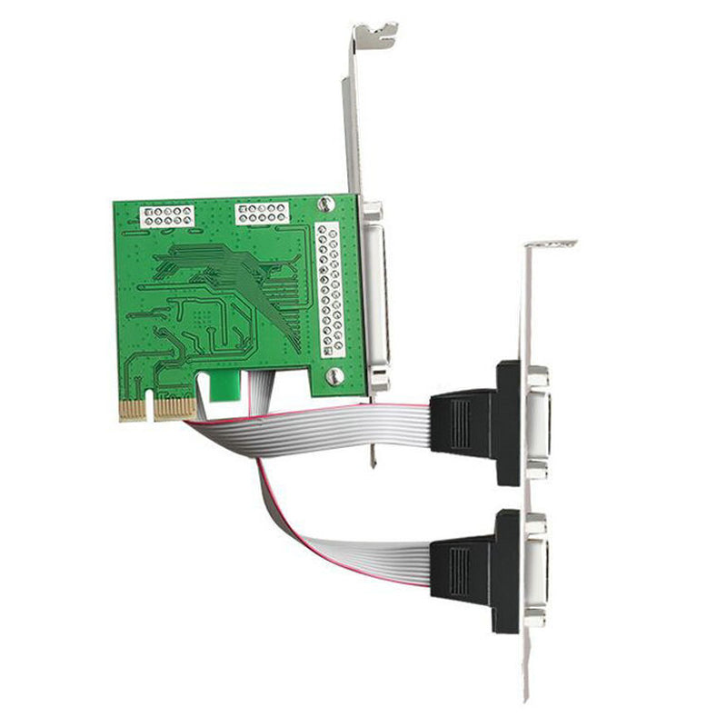 PCIe Expansion Card Dual Serial Ports + 1 Parallel Port Connectors Expansion Card with AX99100 Chip