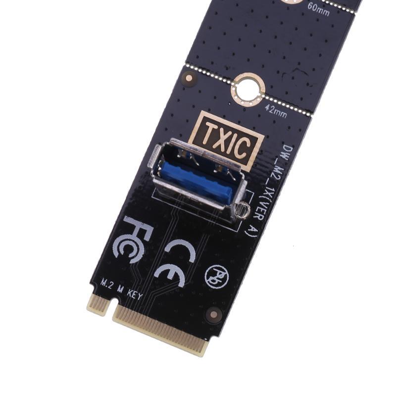 NGFF M.2 to USB3.0 Converter Adapter Graphic Card Extender PCI-E 1x to 16x Transfer Card Mining Riser Card