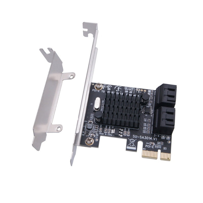 SATA PCIe Card Adapter 4 Ports SATA III to PCI Express 3.0 X1 Controller Expansion Card for HDD