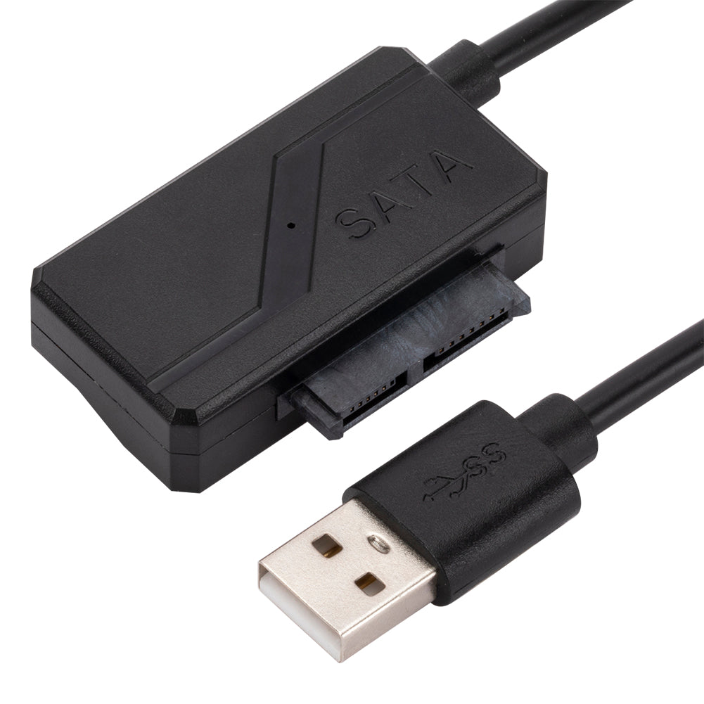 Laptop Optical Drive Conversion Cable USB2.0 to SATA 6+7Pin Slimline Notebook Optical Drive Cable