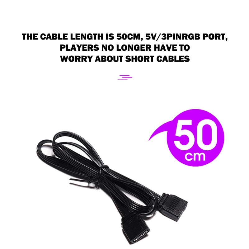 10-Channel RGB Hub 12V 4Pin AURA Synchronous Motherboard RGB Fan Hub with 10 Ports