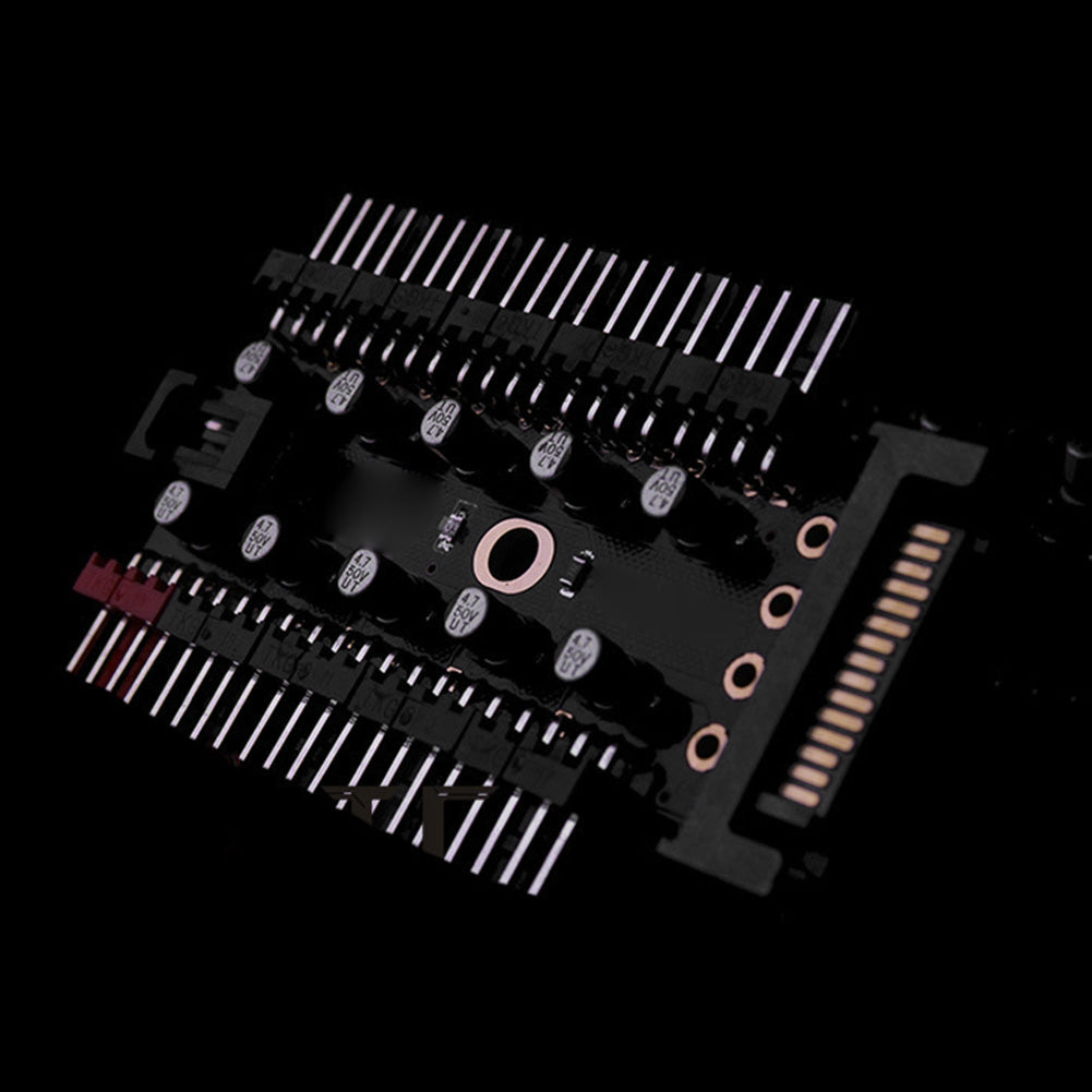 PC 1 to 10 4Pin PWM Cooling Fans HUB SATA Power / Large 4D Port Cooler Splitter Extension Adapter - Large 4P Powered