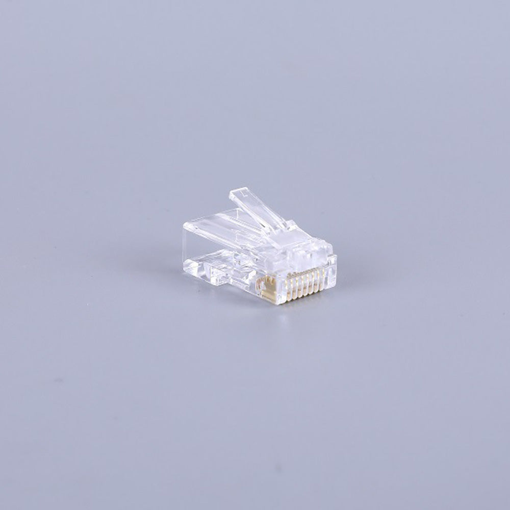 Uniqkart 100PCS RJ45 8P8C Cat6 Ends Cat 6 Crystal Connectors Heads Ethernet Cable Crimp Unshielded Pure Copper Gold-Plated Network Plugs