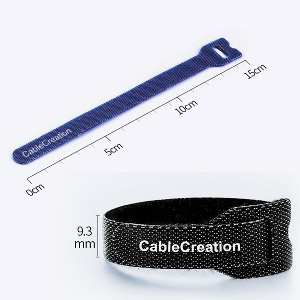Cablecreation ct0003 60PCS 15CM Cable Ties Cord Organization Nylon Straps Wire Management Magic Tapes