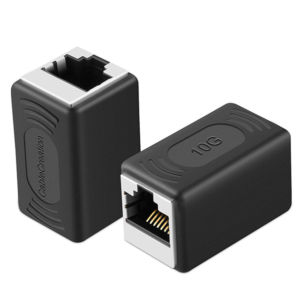 Cablecreation CL0254 Cat6A Ends Ethernet Cable Crimp Connectors Heads Gold-Plated RJ45 Network Plugs