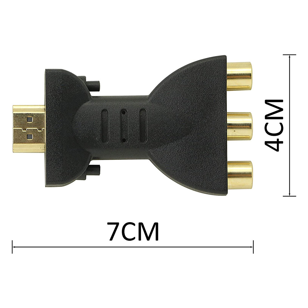 HDMI Male to 3 RCA Female Adapter AV Audio Video Converter TV DVD Projector Home Theater Connecter