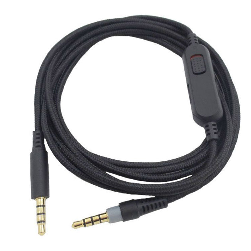 2m Aux Wire 3.5mm Jack Aux Cable 3.5mm Male to Male Gaming Headset Audio Connection Line for HyperX Cloud Mix Alpha Headphone - Black