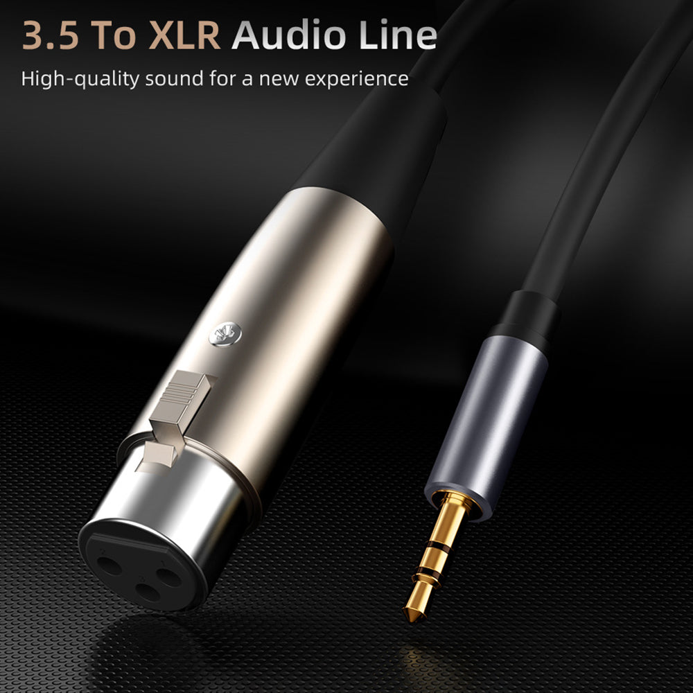 1.5m 3.5mm Jack to XLR 3 Pin Male to Female Audio Cable for Microphone Speakers Sound Consoles Amplifier XLR Cable Connector