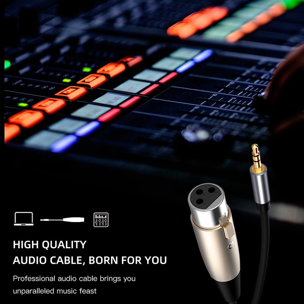 1.5m 3.5mm Jack to XLR 3 Pin Male to Female Audio Cable for Microphone Speakers Sound Consoles Amplifier XLR Cable Connector