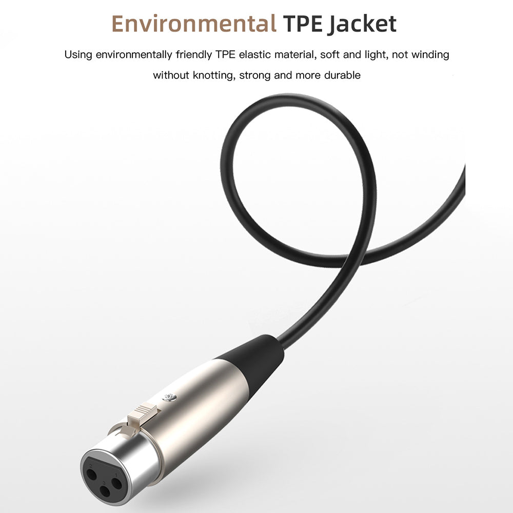 1.5m 3.5mm Jack to XLR 3 Pin Male to Female Audio Cable for Microphone Speakers Sound Consoles Amplifier XLR Cable Connector