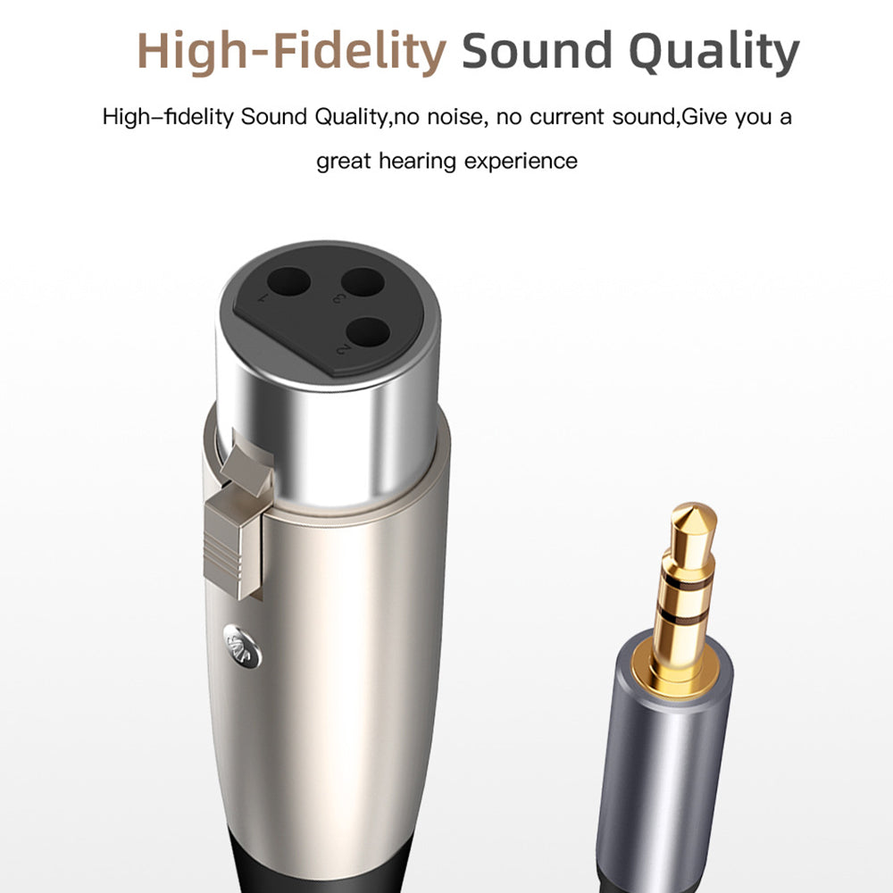 1.5m 3.5mm Jack to XLR 3 Pin Male to Female Audio Cable for Microphone Speakers Sound Consoles Amplifier XLR Cable Connector