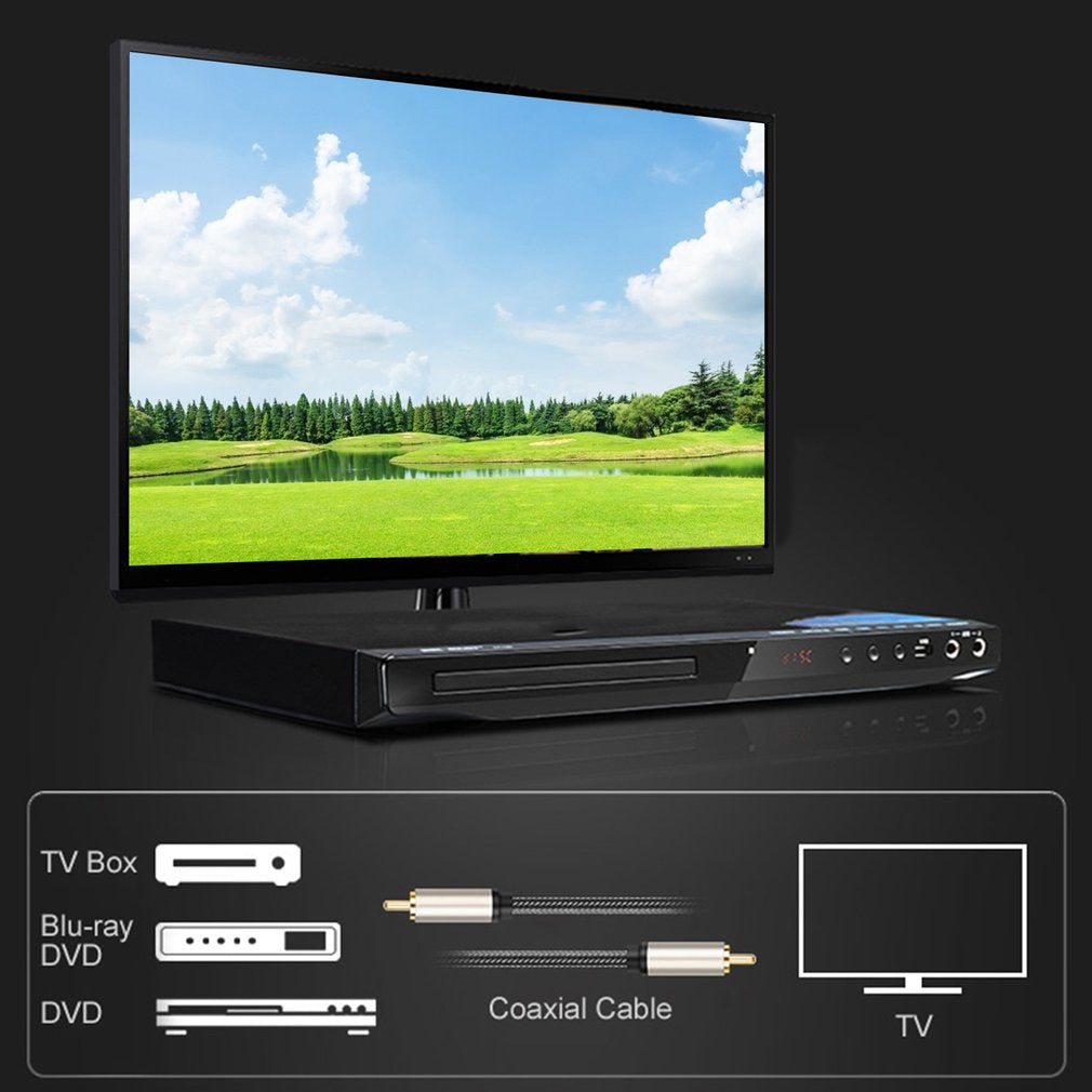 2m RCA Male to Male Digital Audio Coaxial Cable S / PDIF Video Braided Cord Wire for Home Theater, HDTV, Subwoofer