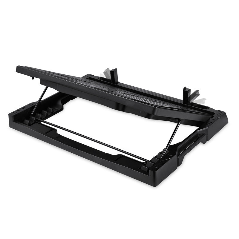 JM K1 Laptop Cooler Folding Notebook Cooling Fan with 2 USB Port, Height & Wind Speed Adjustable Cooling Pad