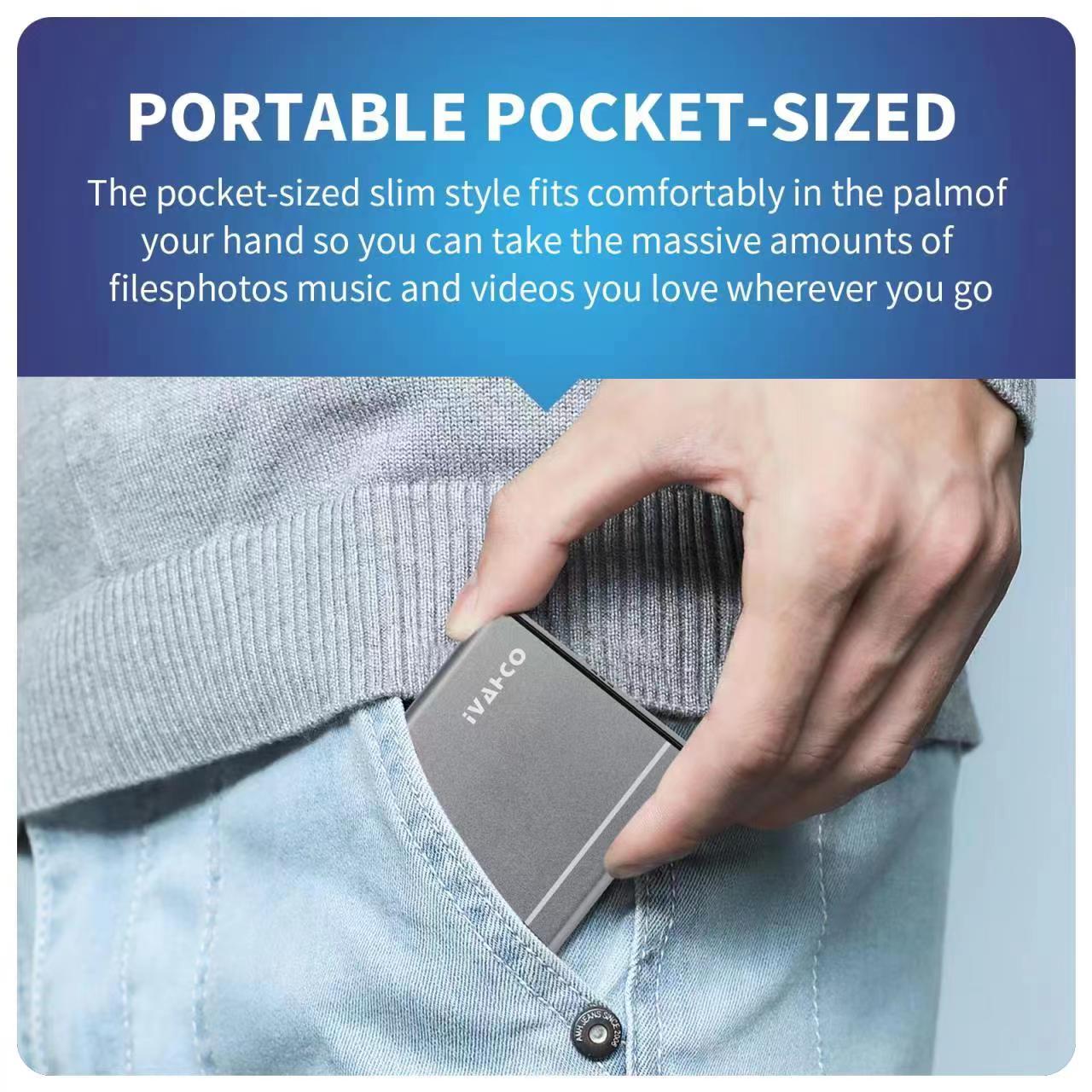 IVAHCO 320GB 2.5" HDD External Case Plug and Play USB3.Matte 0 Hard Disk Enclosure with Data Cable - Grey