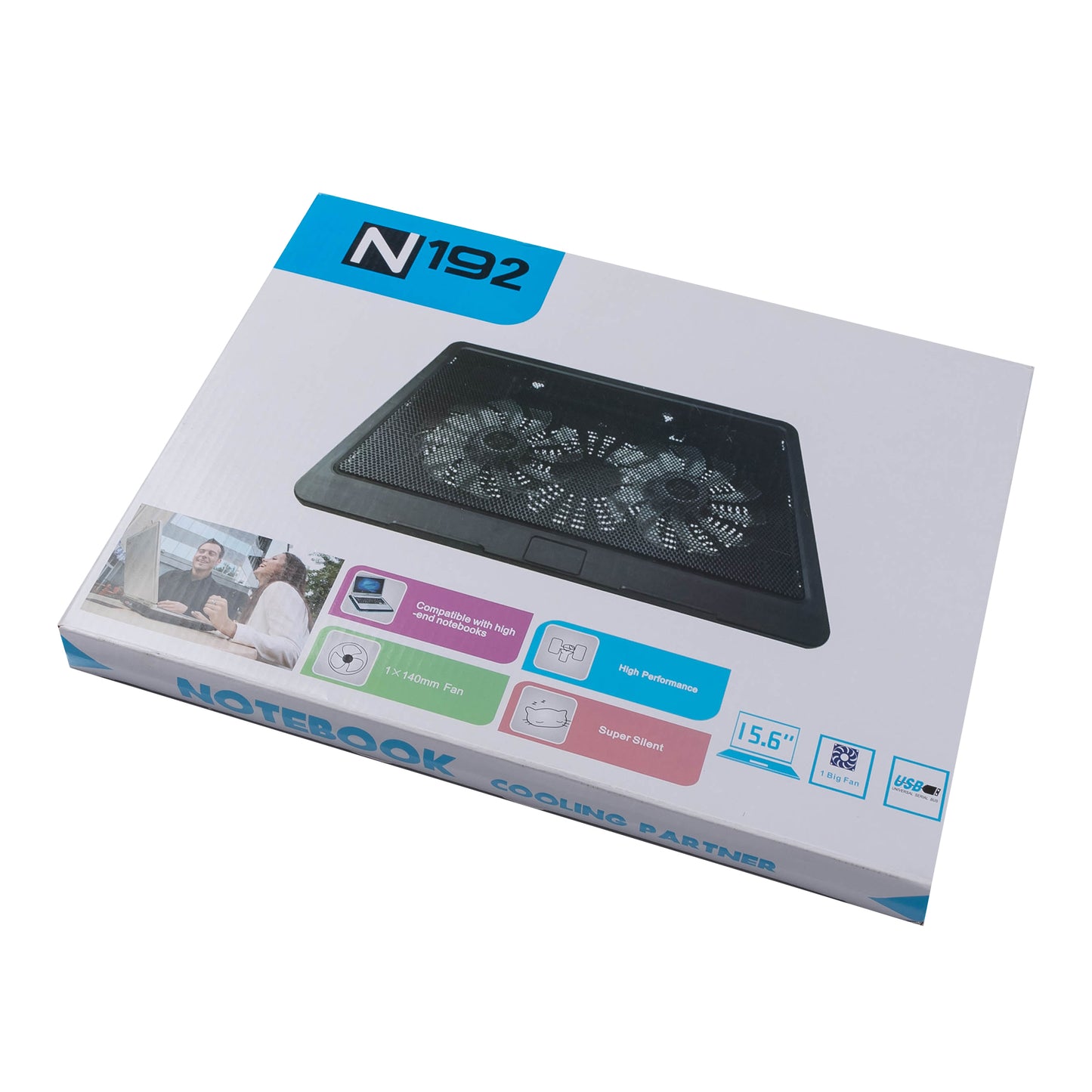 N192 Desktop Laptop Cooling Pad Notebook Heat Dissipation Stand Dual Fan Cooler