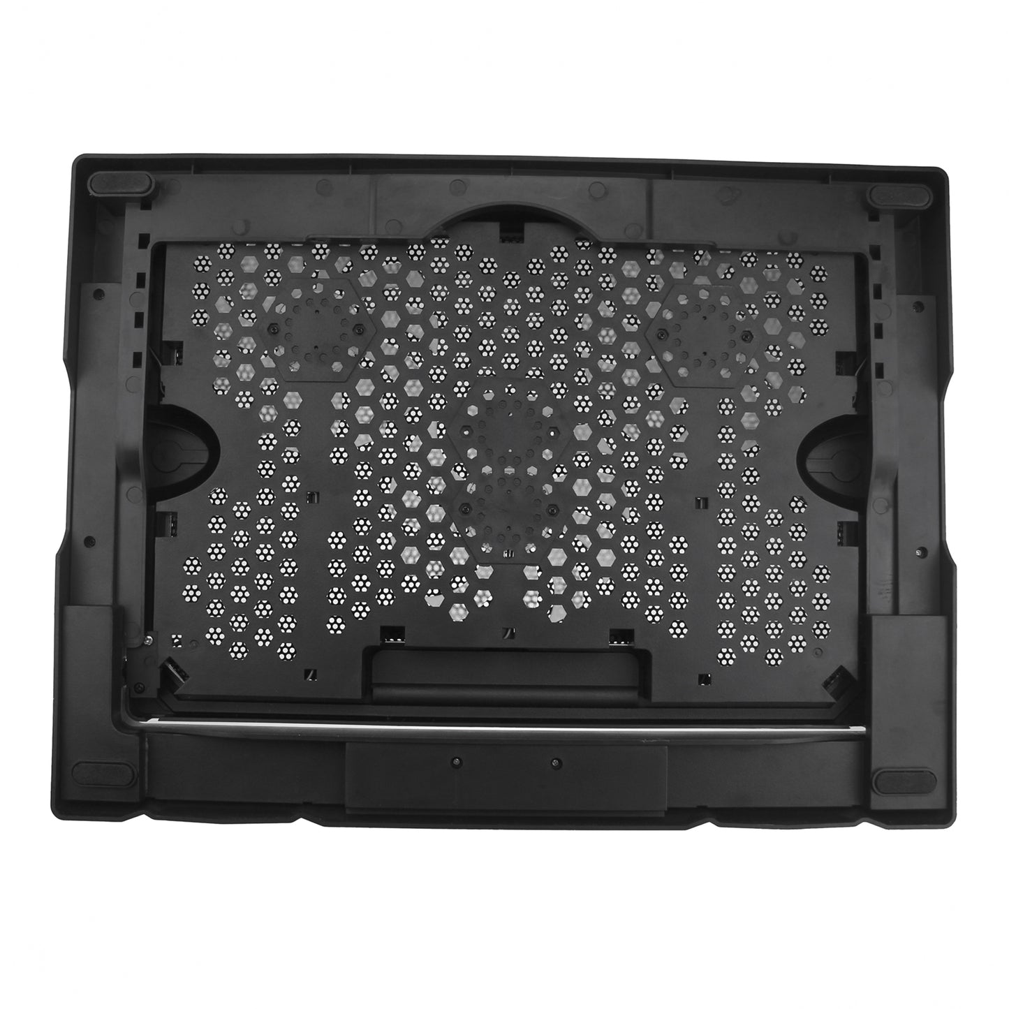 S300 3-Fan Laptop Cooling Stand Desktop Adjustable Wind Speed Notebook Fan Cooler - Blue Light