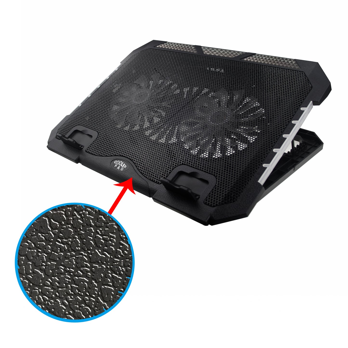 S900 Dual Fan Laptop Cooling Stand 7-Gear Height RGB Light Notebook Fan Cooler with Phone Stand