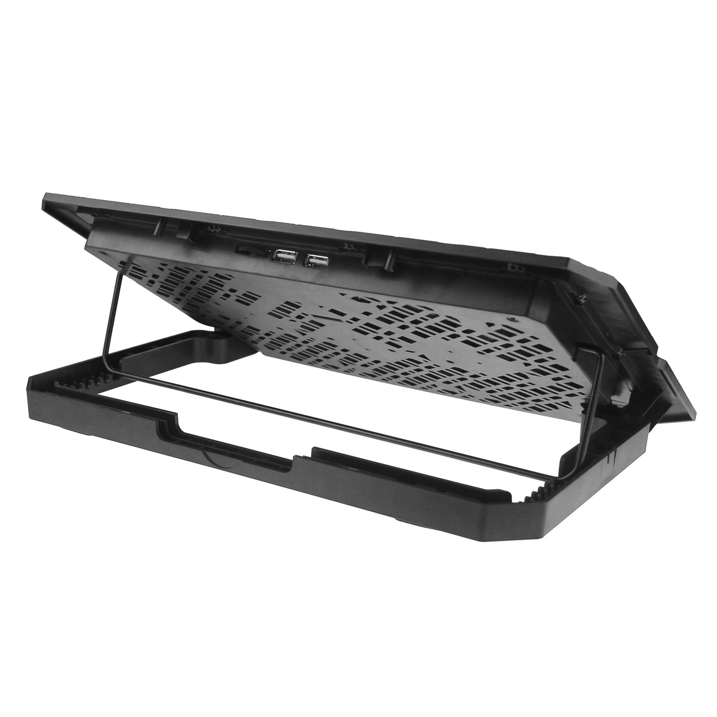 X5 Mute 5-Fan Laptop Cooling Stand Adjustable Wind Speed 7-Gear Height Notebook Cooler - Blue Light