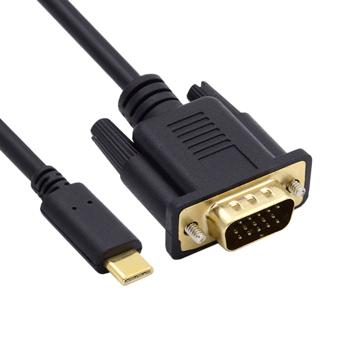 UC-018-VGA USB 3.1 Type C to VGA RGB 1080P HD Display Monitor Cable Adapter Line for Laptop, 1.8m