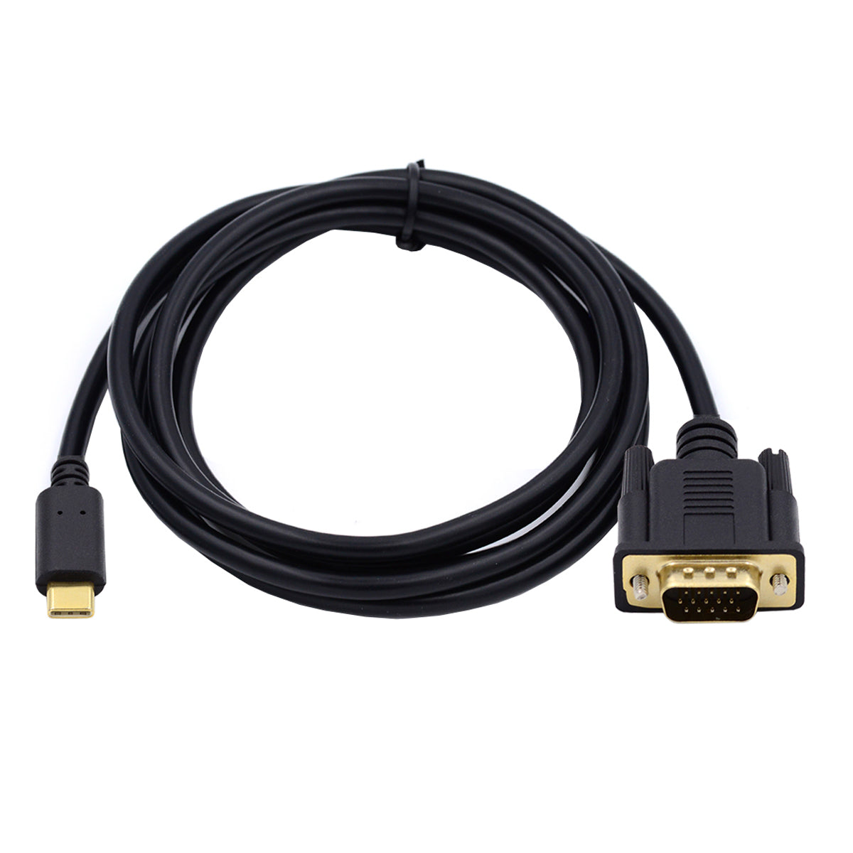UC-018-VGA USB 3.1 Type C to VGA RGB 1080P HD Display Monitor Cable Adapter Line for Laptop, 1.8m
