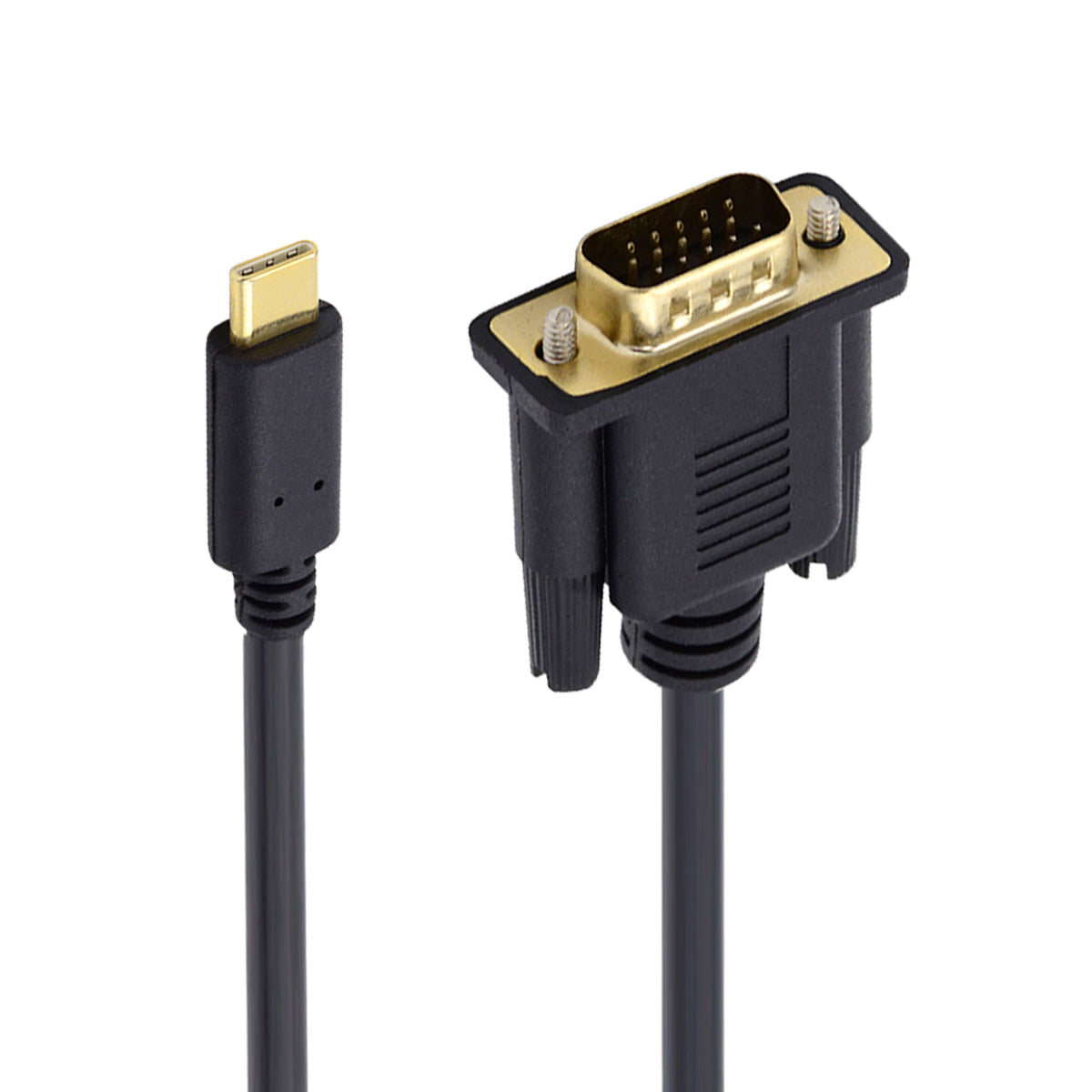 UC-018-VGA USB 3.1 Type C to VGA RGB 1080P HD Display Monitor Cable Adapter Line for Laptop, 1.8m