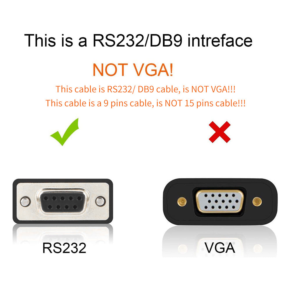 Uniqkart RS232 DB9 9 Pin Female to USB 2.0 Adapter Converter Cable, 1.8m