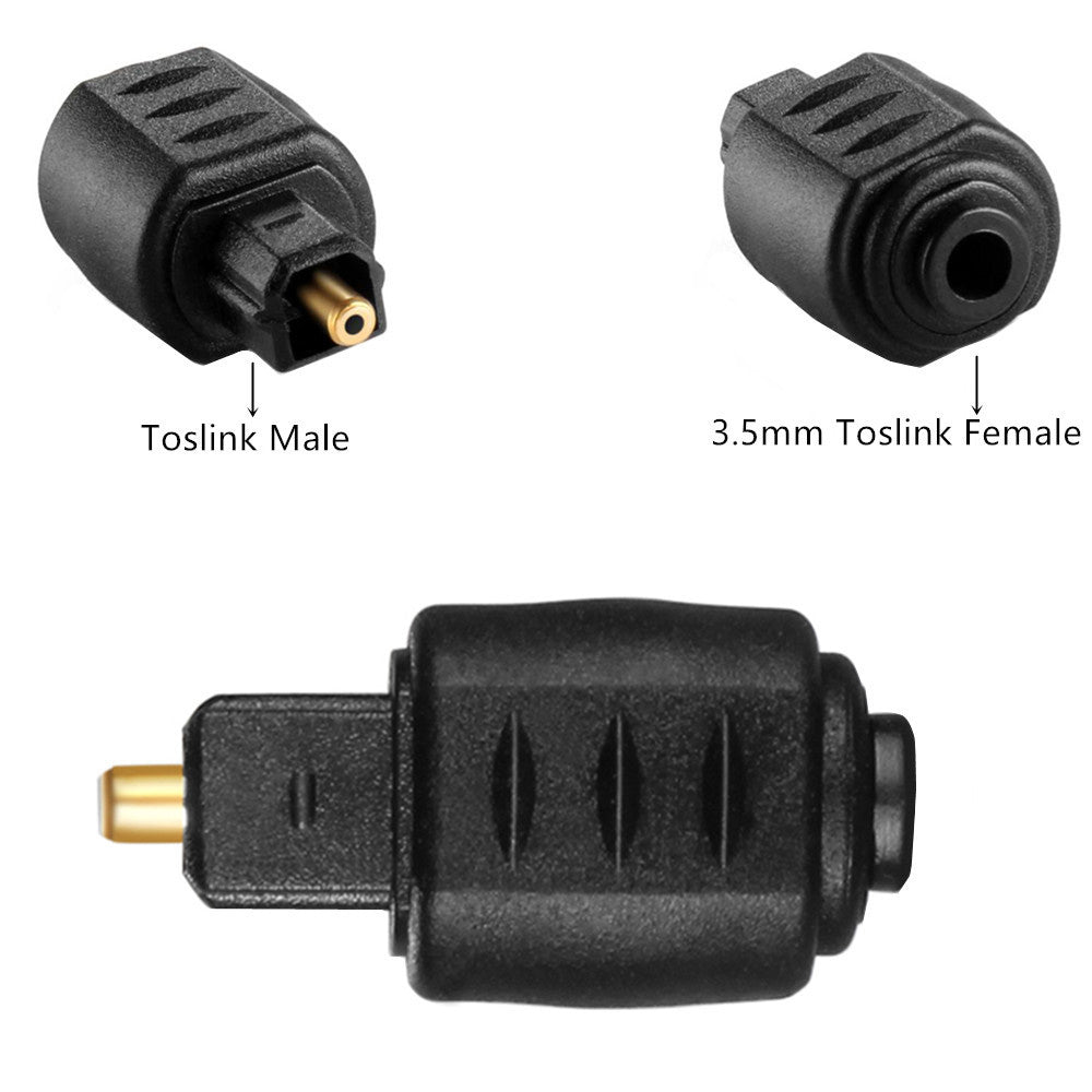 Uniqkart Optical 3.5mm Female Jack Plug to Digital Toslink Male Audio Adapter Mini Connector