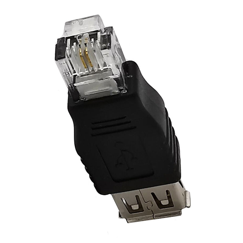 Uniqkart USB A Female to RJ11 6P2C Adapter Mini Converter (NOT for RJ9 Handset Port)