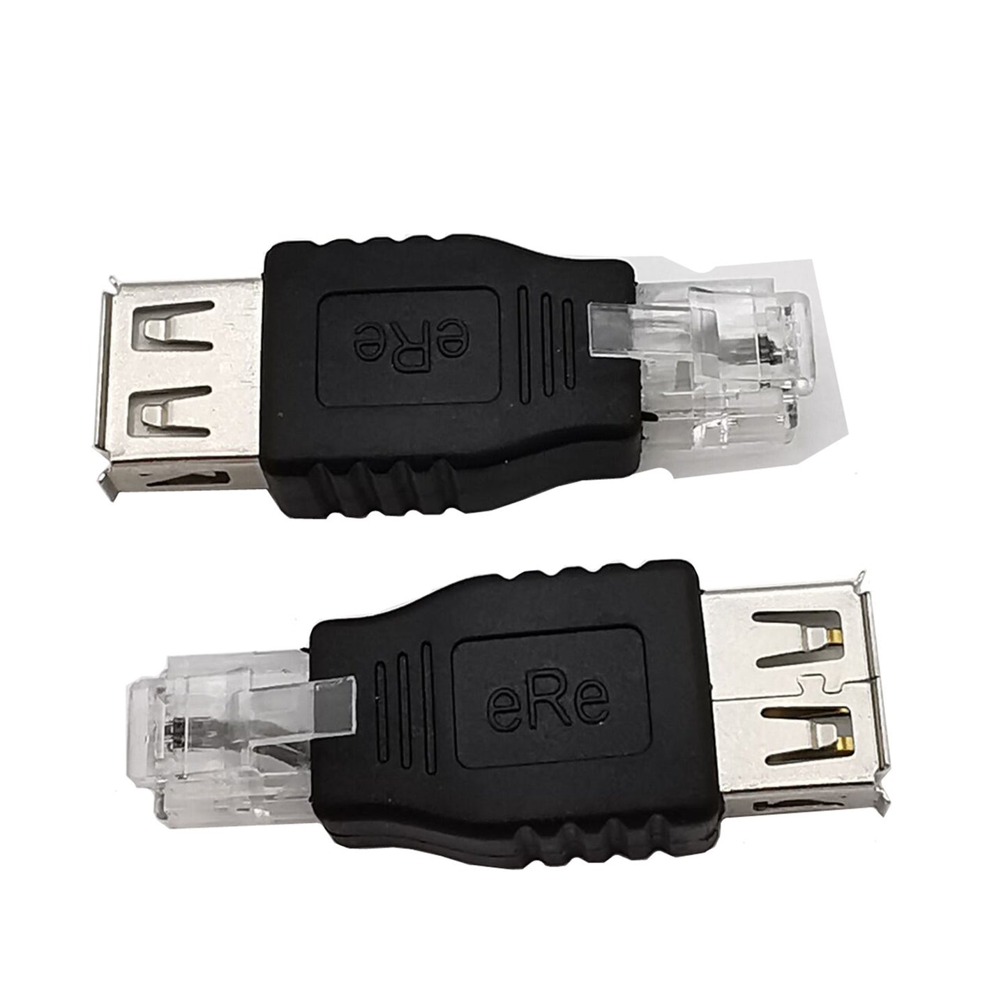 Uniqkart USB A Female to RJ11 6P2C Adapter Mini Converter (NOT for RJ9 Handset Port)