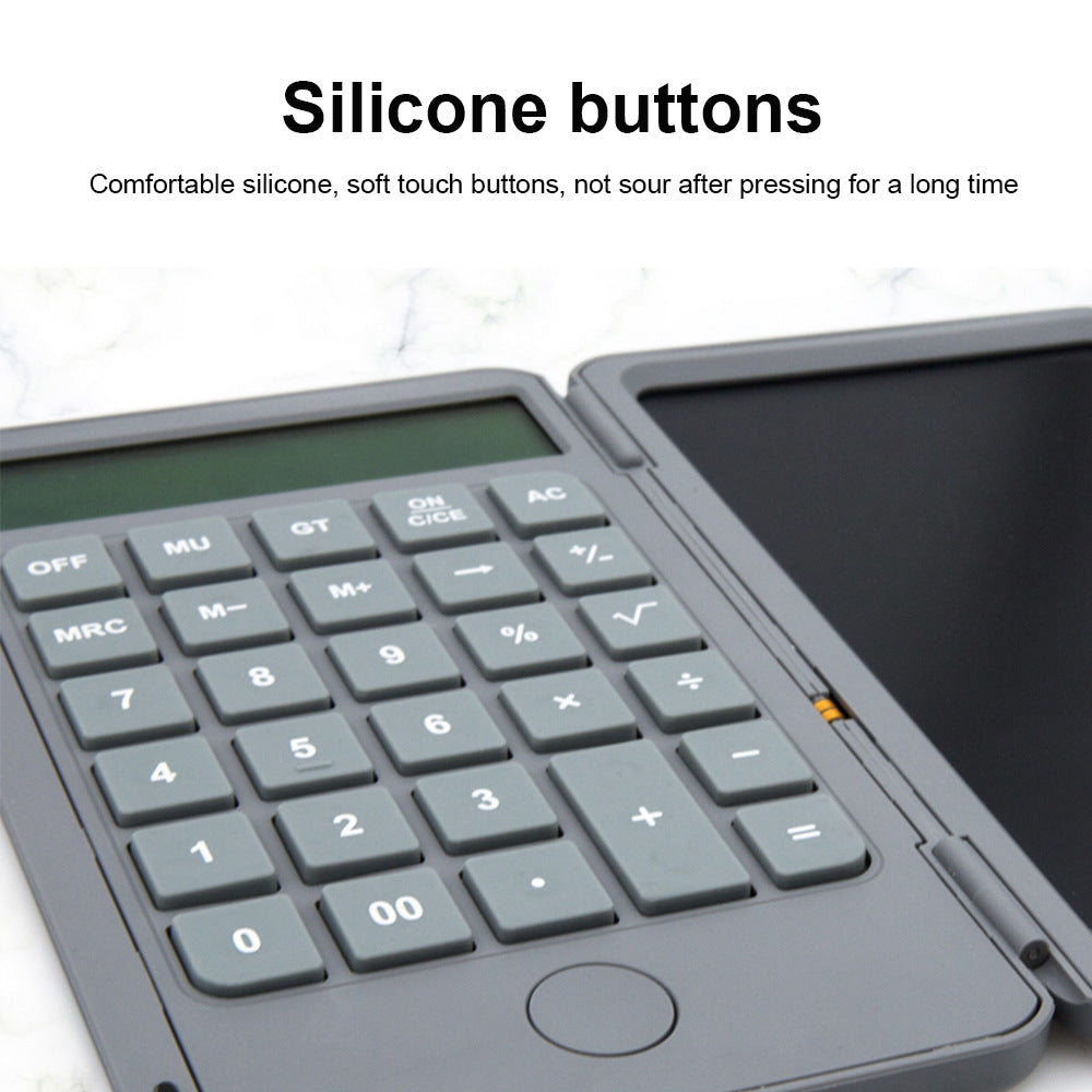 Multifunction 12-Digit Calculator LCD Writing Tablet Handwriting Drawing Tablet Notepad with One-key Lock Screen Function for Office, School, Business