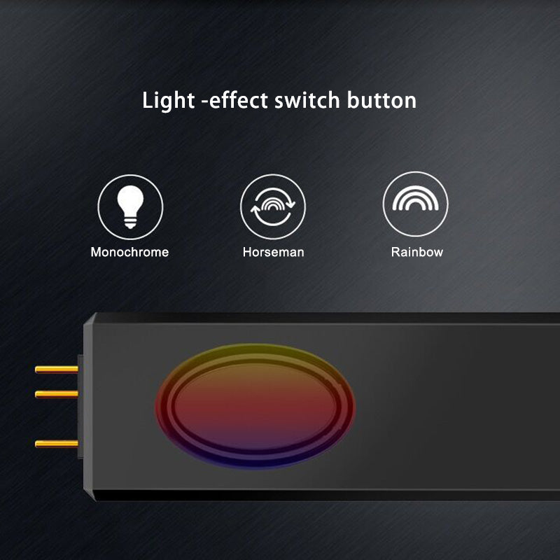 5V 3Pin ARGB Controller Connector SATA Power Supply Remote Control for Chassis Fan Lighting Water Cooler - Black