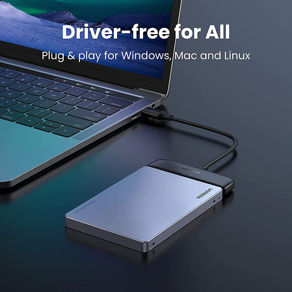 UGREEN 80338 M.2 to 2.5" SATA NGFF SSD Drives Connector Converter Hard Drive Enclosures