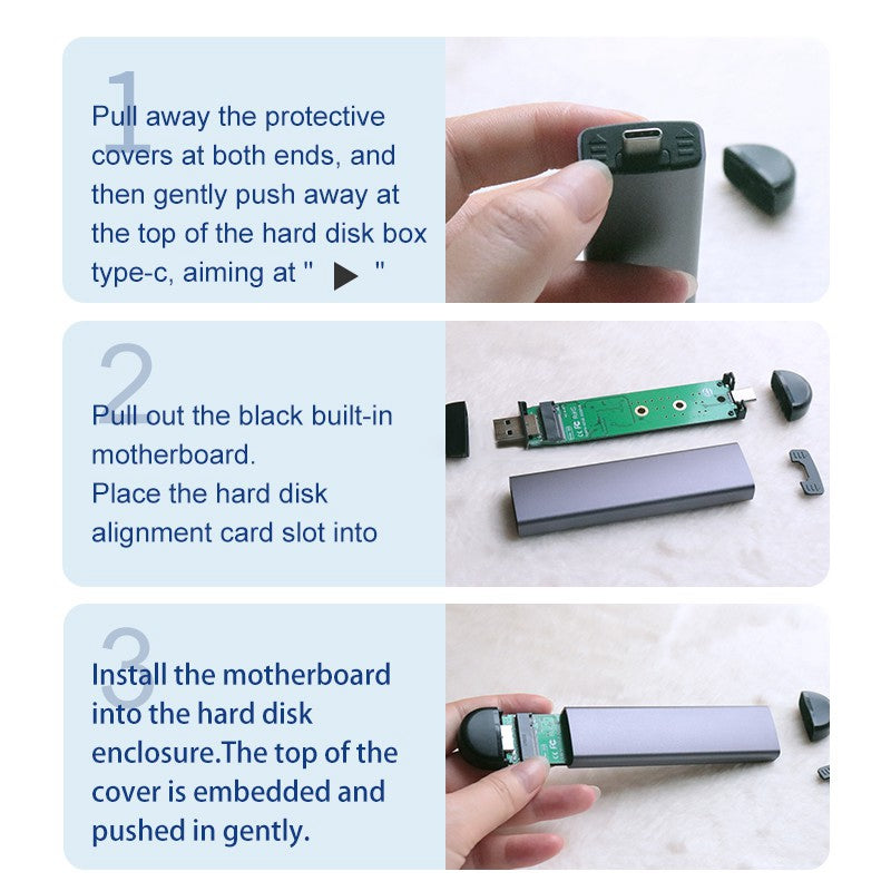 U2-002 Plug and Play M.2 SSD Nvme Wide Compatibility External Hard Drive HUB