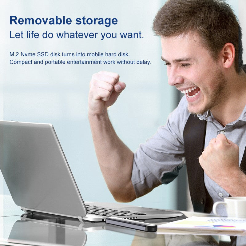 U2-002 Plug and Play M.2 SSD Nvme Wide Compatibility External Hard Drive HUB