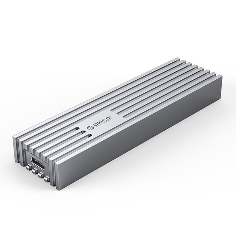 Uniqkart-M232C3-G2 M.2 NVMe SSD Case 10Gbps High Speed External Aluminum Alloy Hard Drive Enclosure Case - Silver