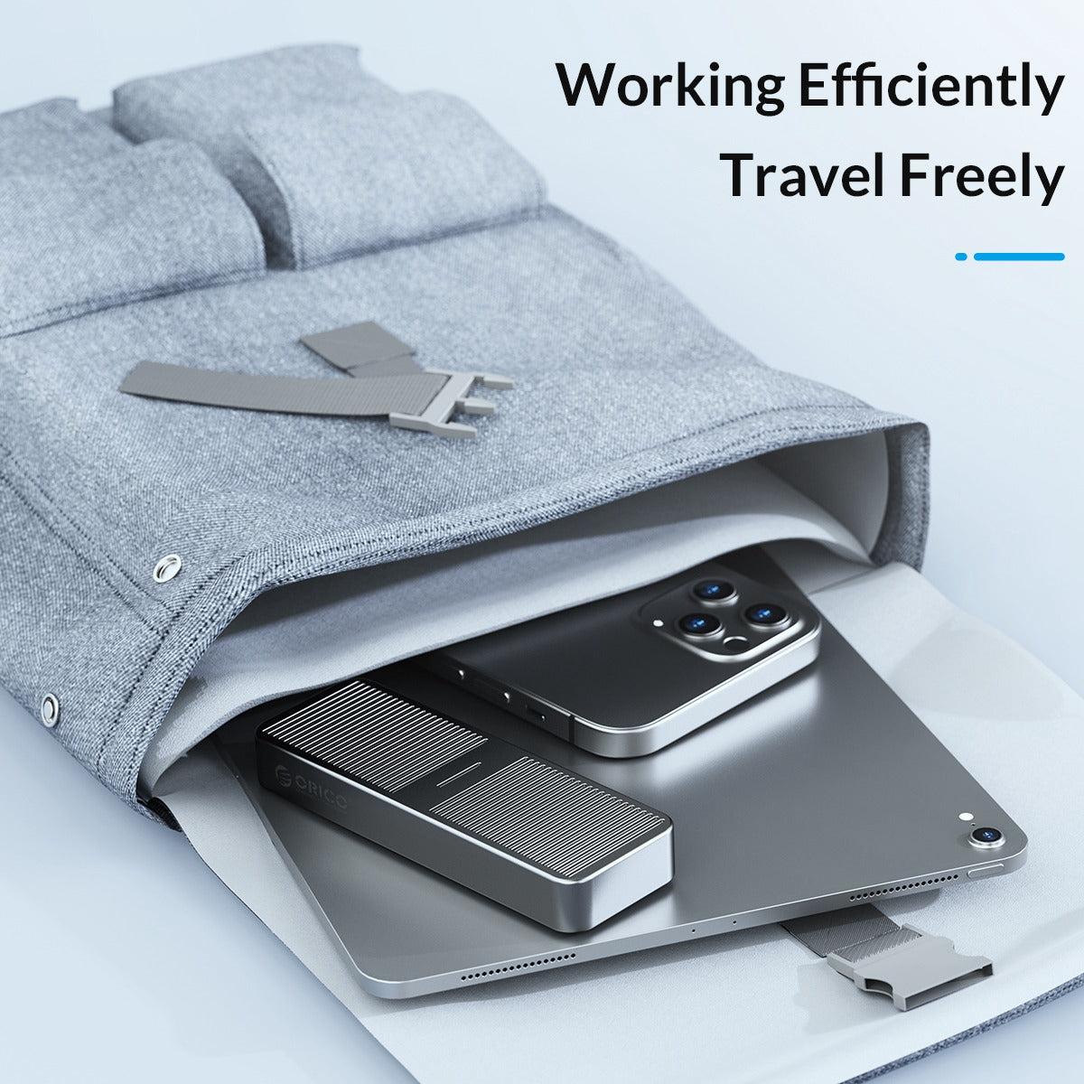 Uniqkart M223C3-G4 20Gbps M.2 NVMe SSD Case External Hard Drive Enclosure Case, USB3.2 Gen2*2 Type-C Output - Grey