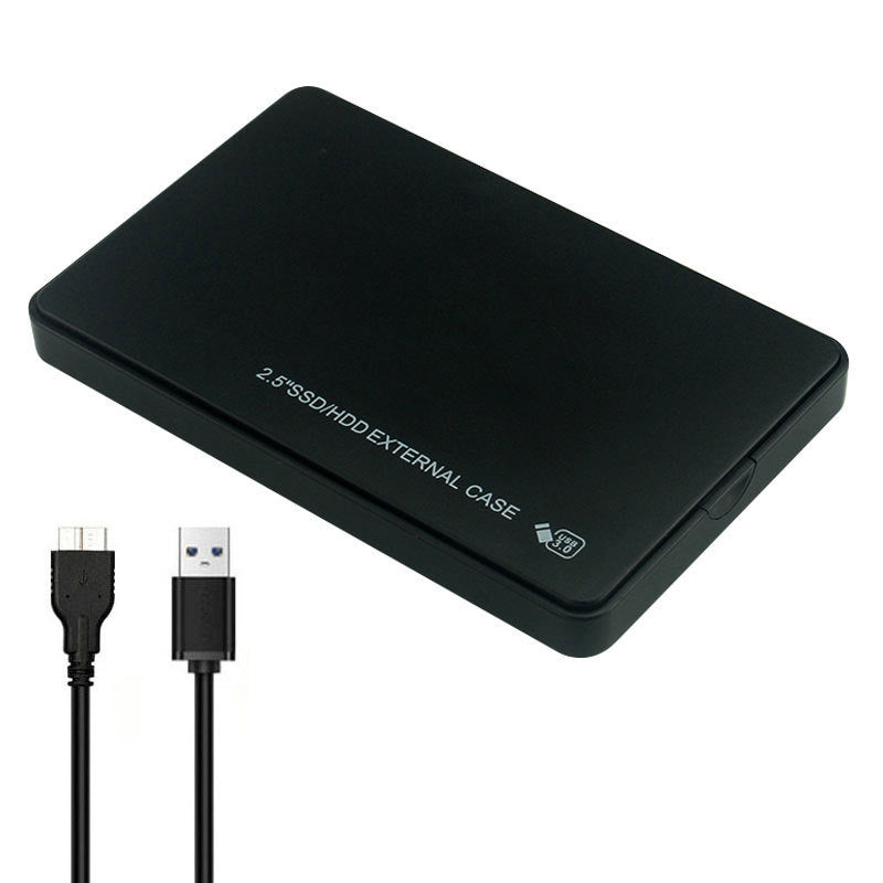 U25 2.5 inch SSD USB3.0 External Hard Drive Enclosure Hard Disk Box Compatible with 2.5-inch SATA Hard Disk - Black