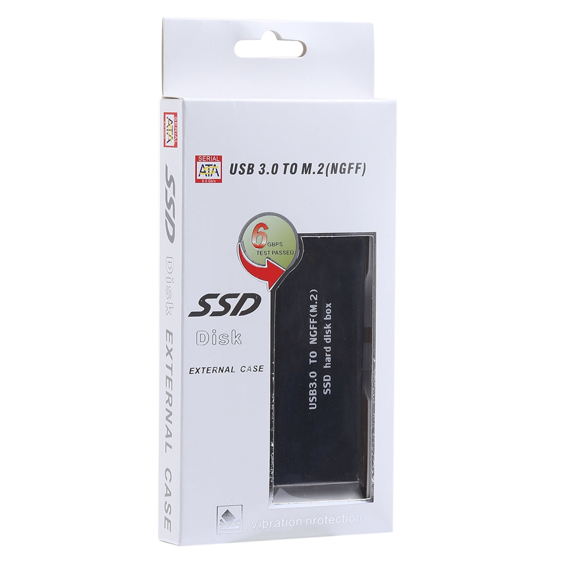 USB 3.0 to NGFF M.2 SSD Aluminum Alloy 6Gbps Solid State Drive - Black