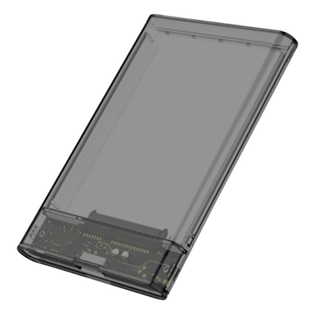 USB 3.1 to SATA 2.5inch External Hard Drive Case HDD Enclosure for Mac OS and Windows, Supporting Max 6TB - Transparent Black