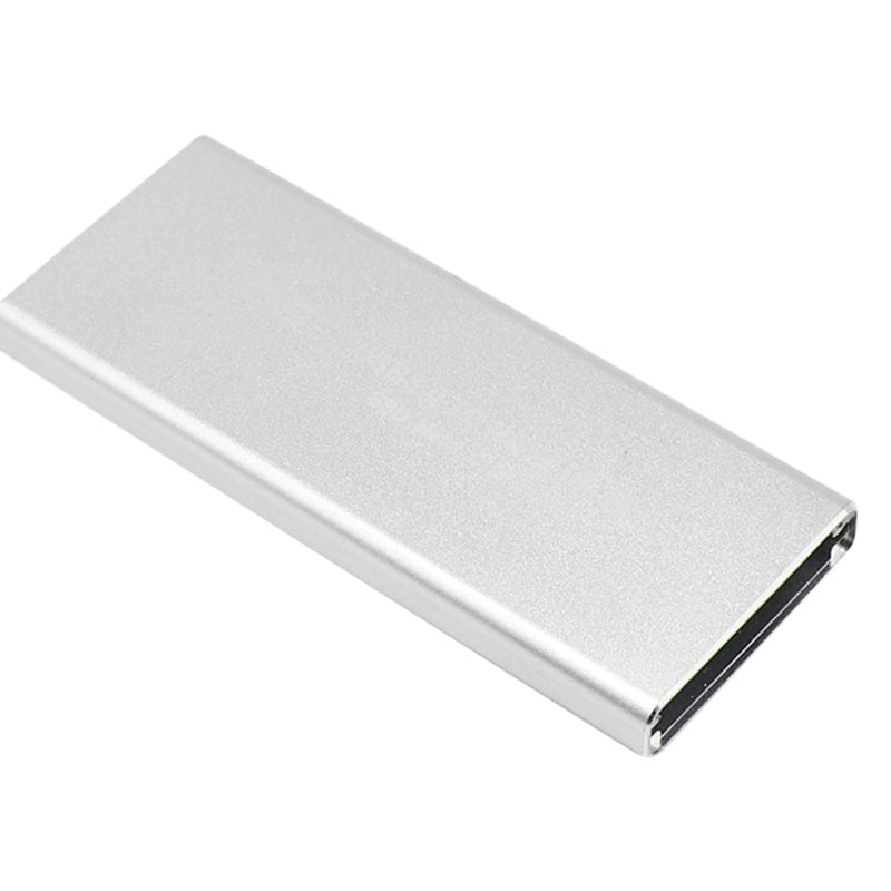 Hard Drive Enclosure USB 3.0 to NGFF M.2 6Gbps Aluminum External HDD SSD Hard Drive Case External Enclosure Container for Windows Mac - Silver