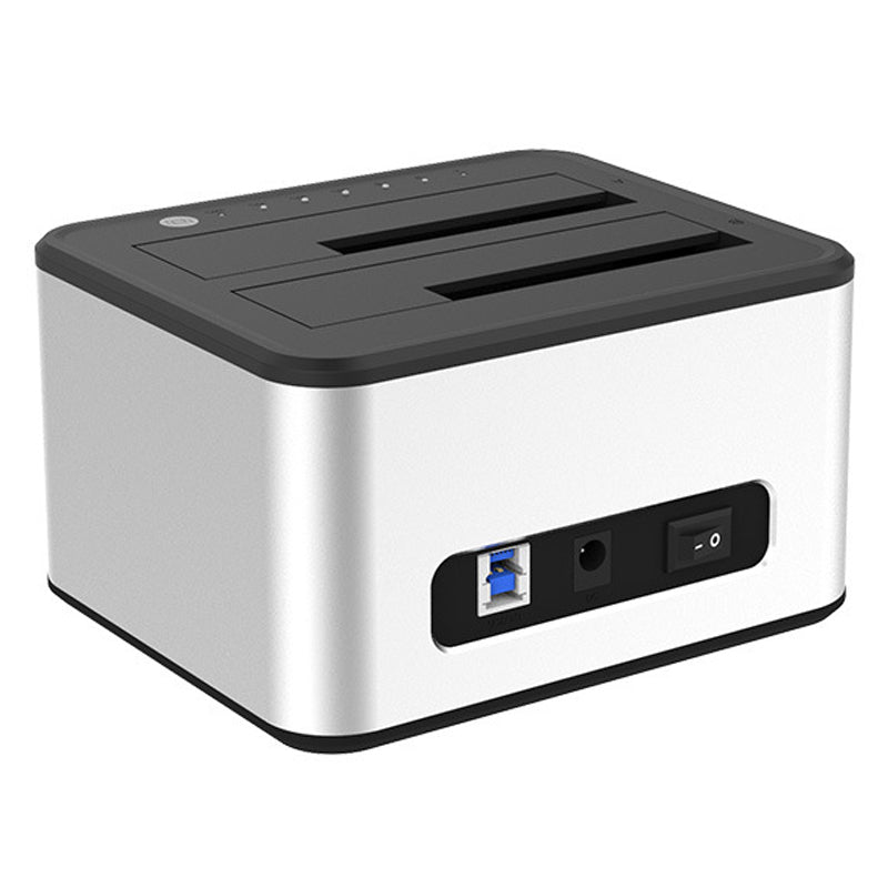 Uniqkart HD07A Dual-Tray Offline Duplicate Hard Drive Dock USB3.0 High-Speed Transmission Adapter