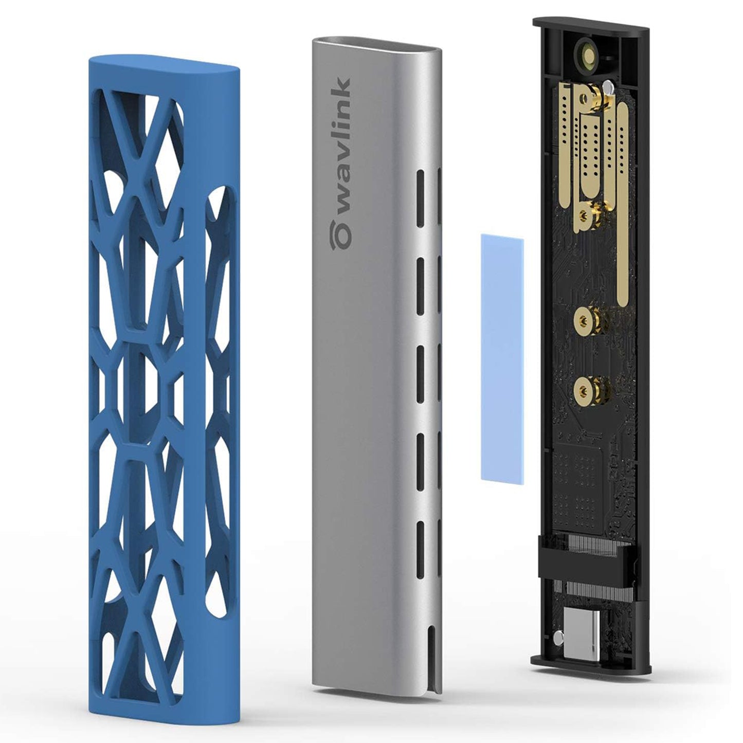 Uniqkart ST338C For NVMe PCIE UASP M Key NGFF SATA USB-C M2 SSD Enclosure M.2 to USB 3.1 Gen 2 NVMe SSD Enclosure Adapter