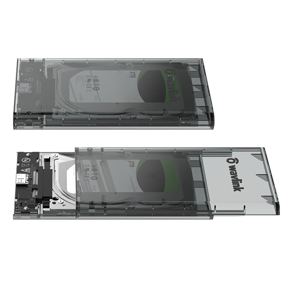 Uniqkart ST239 2.5-inch USB3.0 Mobile Hard Disk Case Transparent SATA External Solid-state SSD Hard Disk Enclosure